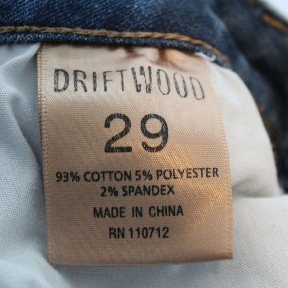 Driftwood Boho Embroidered Hem Colette Jeans Medium Wash Women's Size 29 H12272 - Picture 8 of 9